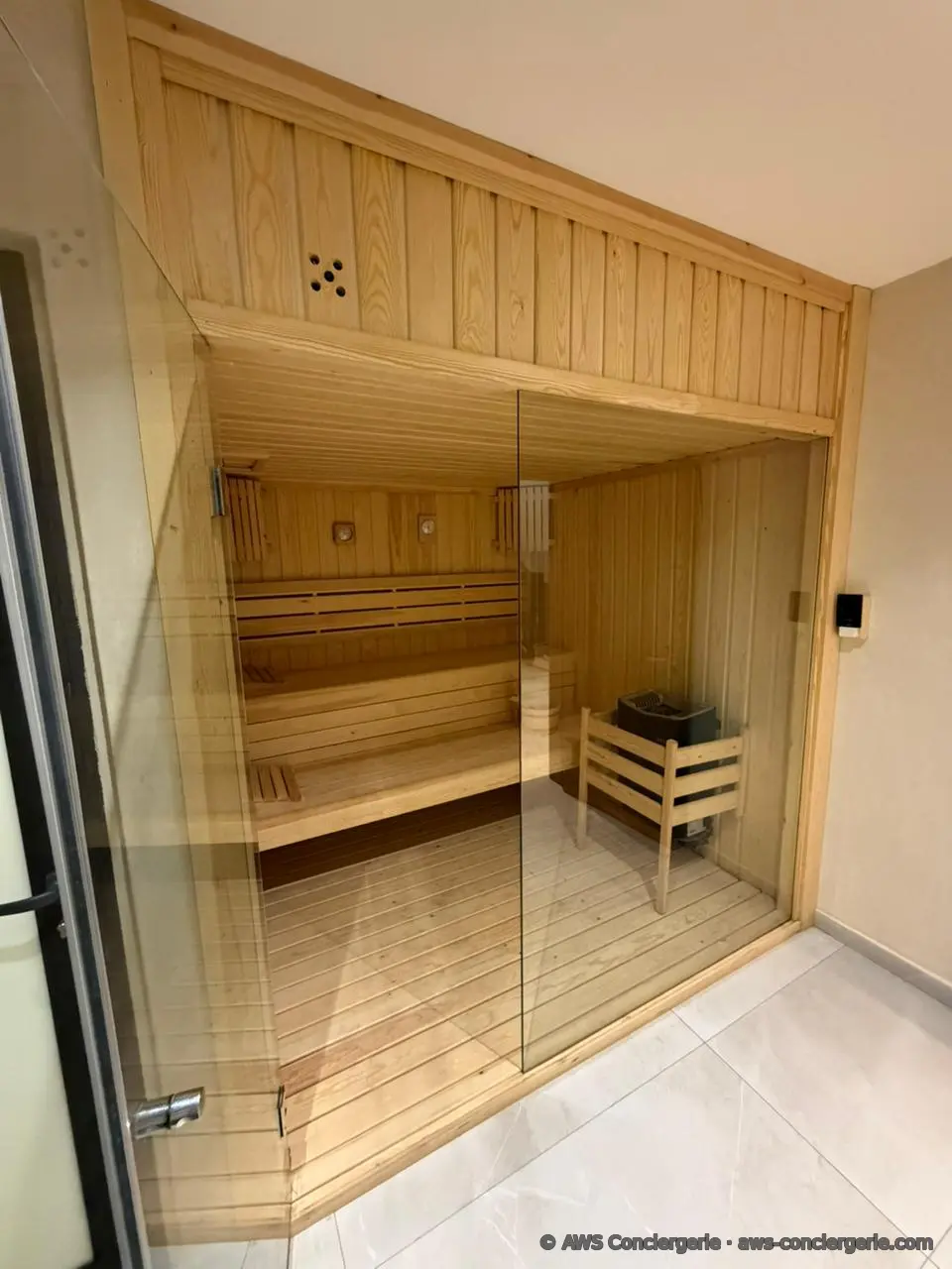 Sauna en bois de l’espace bien-être