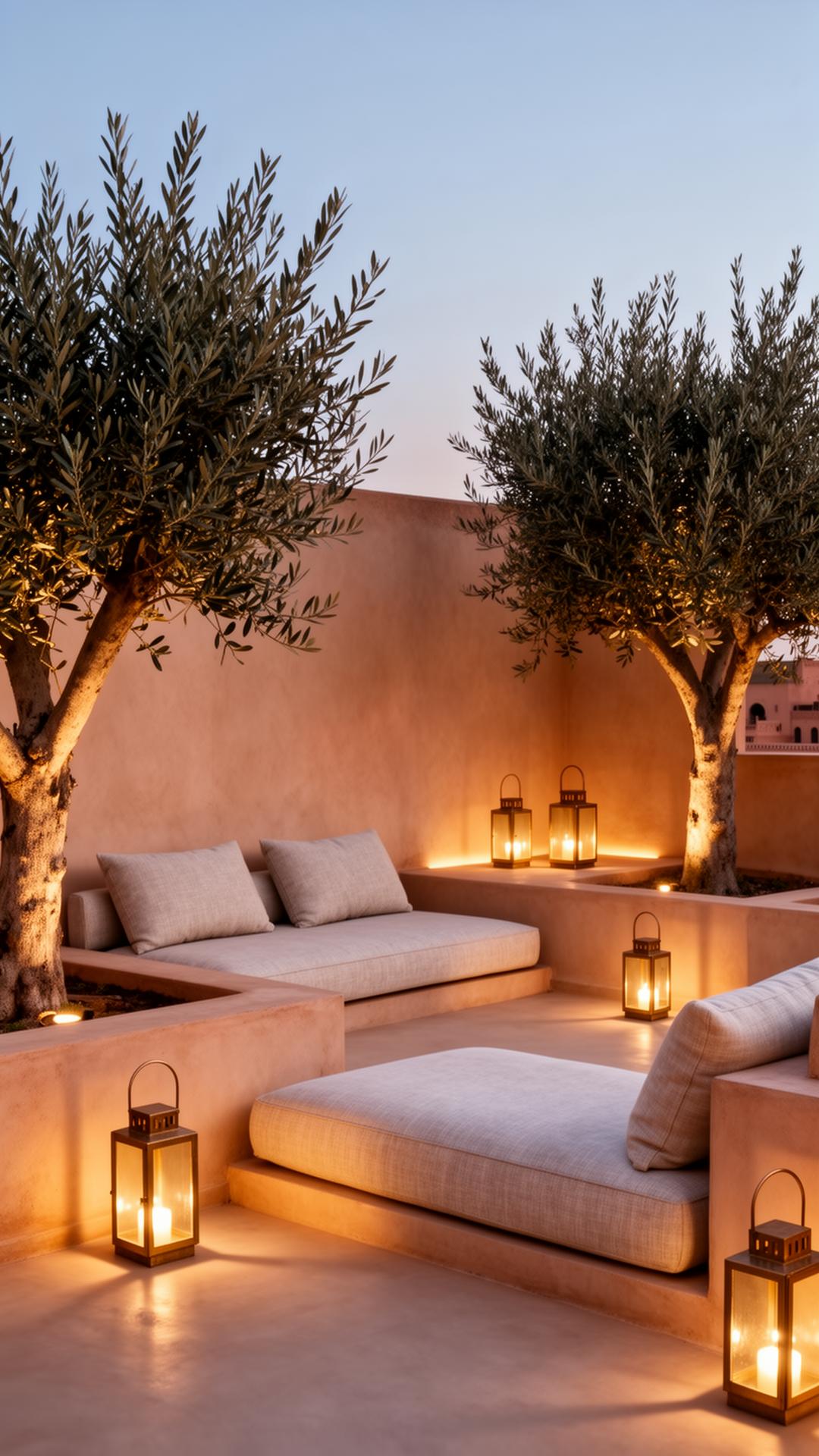 Terrasse au crépuscule