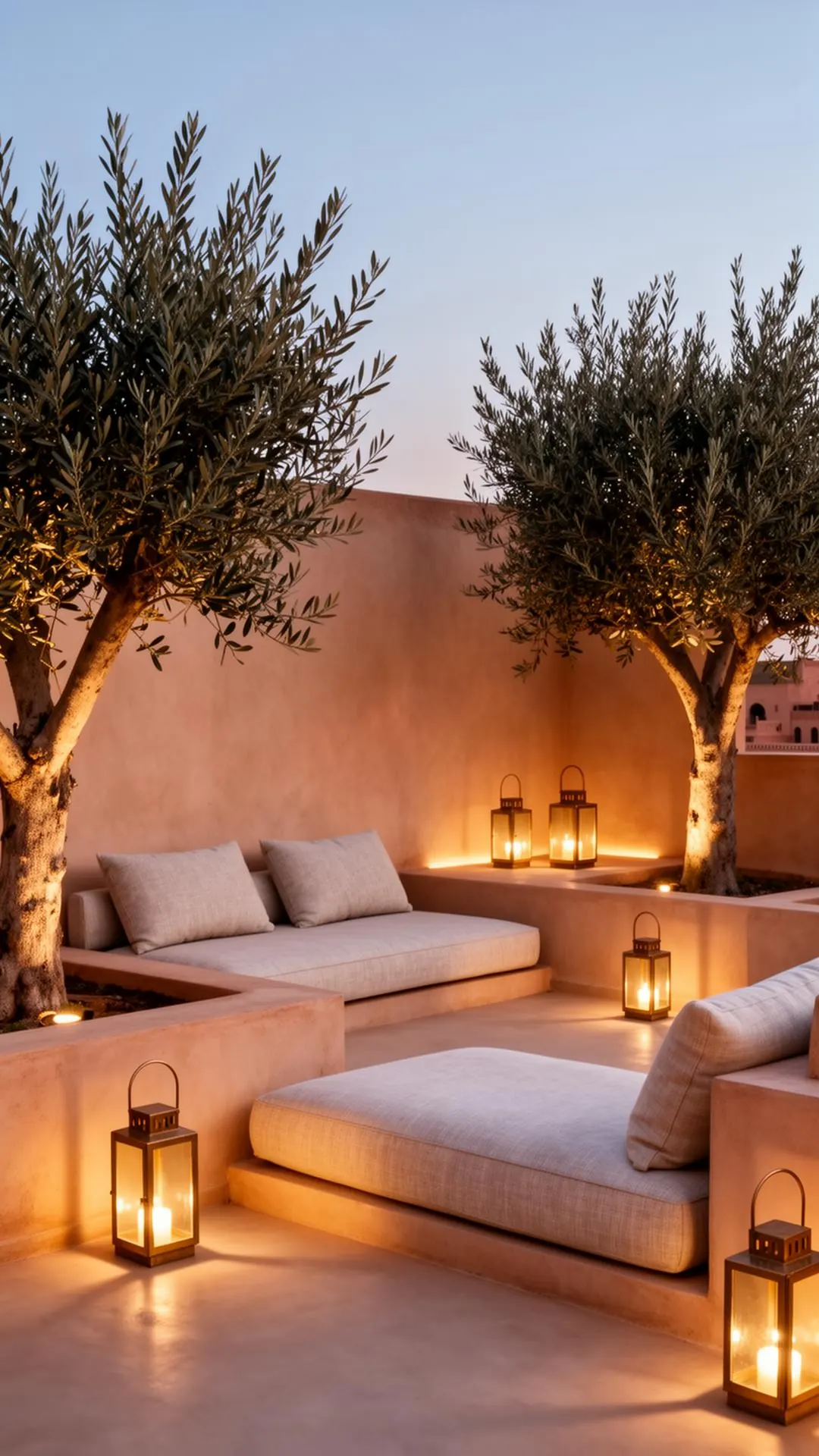 Terrasse au crépuscule